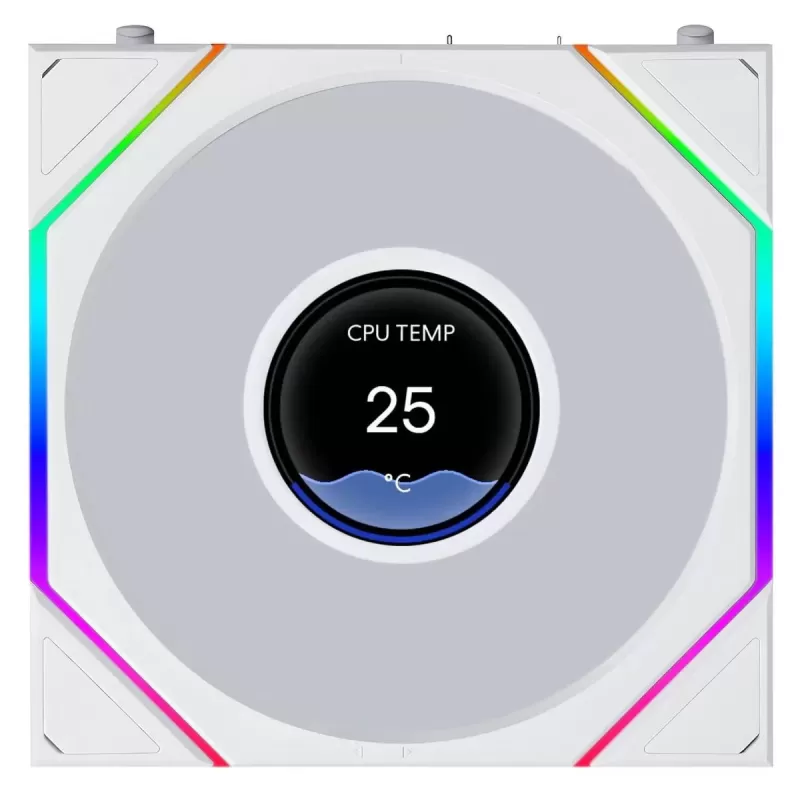 Case Fan LIAN-LI 120mm UNI FAN TL LCD FLEX Reverse Blade 3-Pack white