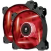 Two Fans Corsair Air Series AF120 LED Red Quiet Edition High Airflow black, red 120mm