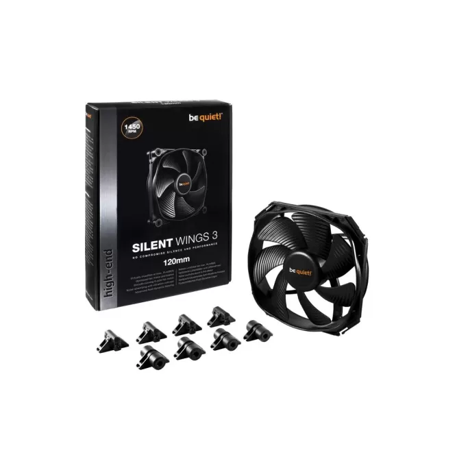 מאוורר למארז be quiet! SILENT WINGS 3 שחור 120mm מאוורר למארז be quiet! SILENT WINGS 3 שחור 120mm