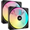 Case Fan Corsair iCUE LINK QX140 RGB 140mm PWM PC Fans Starter Kit with iCUE LINK System Hub Color:black