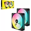 Case Fan Corsair iCUE LINK QX140 RGB 140mm PWM PC Fans Starter Kit with iCUE LINK System Hub Color:black