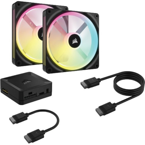 מאוורר למארז Corsair iCUE LINK QX140 RGB 140mm PWM PC Fans Starter Kit with