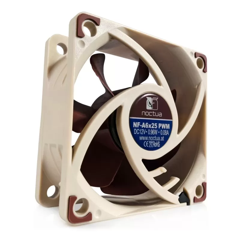 Вентилятор для Корпуса Noctua NF-A6X25 PWM 60mm 3000rpm Цвет:белый