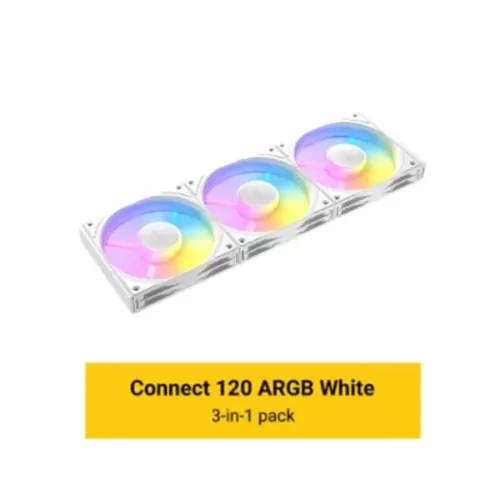 מאוורר למארז Antec C120 ARGB 120mm PWM לבן 3x Fans