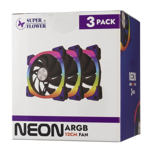 Набор вентиляторов Super Flower NEON ARGB 120mm 3xFans черный