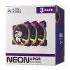 סט מאווררים Super Flower NEON ARGB 120mm 3xFans שחור