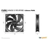 מאוורר למארז be quiet! Pure Wings 3 120mm PWM Reverse 3-Pack שחור