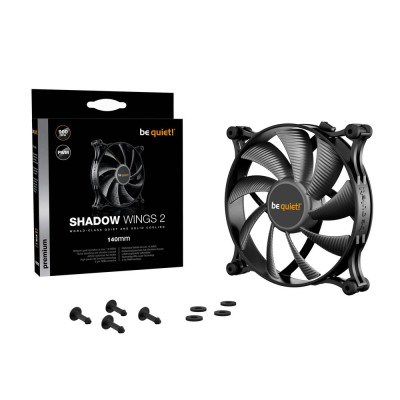 Вентилятор для Корпуса be quiet! SHADOW WINGS 2 черный 140mm.. Вентилятор для Корпуса be quiet! SHADOW WINGS 2 черный 140mm..