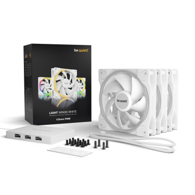 Вентилятор для Корпуса be quiet! LIGHT WINGS WHITE 120mm PWM Triple Pack Вентилятор для Корпуса be quiet! LIGHT WINGS WHITE 120mm PWM Triple Pack