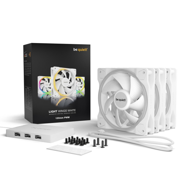 Вентилятор для Корпуса be quiet! LIGHT WINGS WHITE 120mm PWM Triple Pack