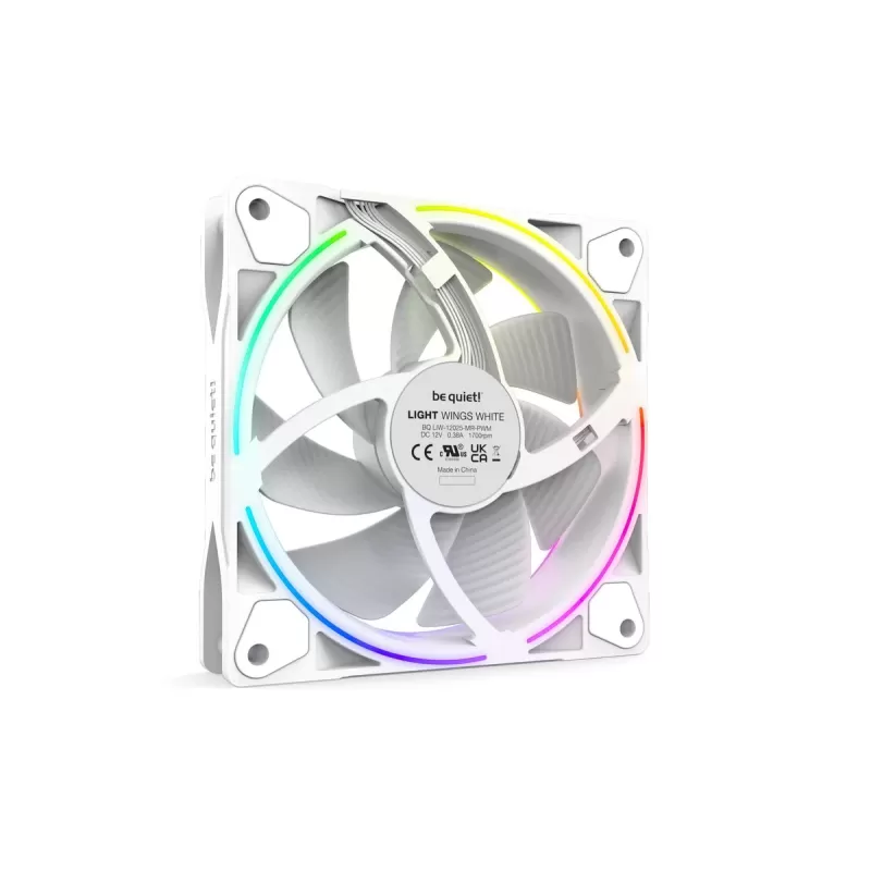 מאוורר למארז be quiet! LIGHT WINGS WHITE 120mm PWM Triple Pack צבע לבן