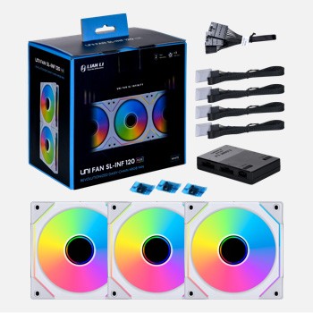 Case Fan LIAN-LI 120mm SL-INF (UF-SLIN120-3W) UNI white 3-Fan Case Fan LIAN-LI 120mm SL-INF (UF-SLIN120-3W) UNI white 3-Fan