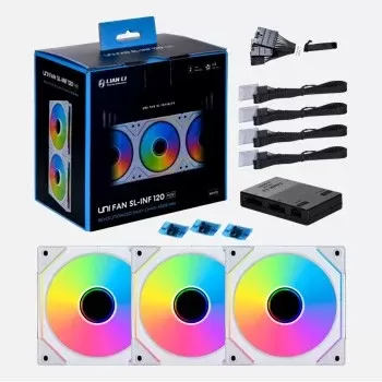 Вентилятор для Корпуса LIAN-LI 120mm SL-INF (UF-SLIN120-3W) UNI white 3-Fan Вентилятор для Корпуса LIAN-LI 120mm SL-INF (UF-SLIN120-3W) UNI white 3-Fan