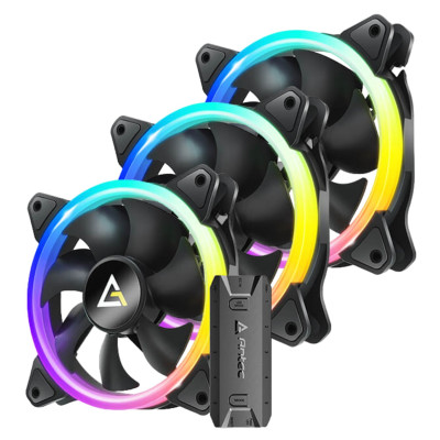מאוורר למארז Antec Neon 120 ARGB PWM 3xFans with Controller 120mm צבע שחור מאוורר למארז Antec Neon 120 ARGB PWM 3xFans with Controller 120mm צבע שחור