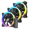 מאוורר למארז Antec Neon 120 ARGB PWM 3xFans with Controller 120mm צבע שחור