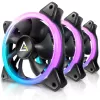 מאוורר למארז Antec Neon 120 ARGB PWM 3xFans with Controller 120mm צבע שחור