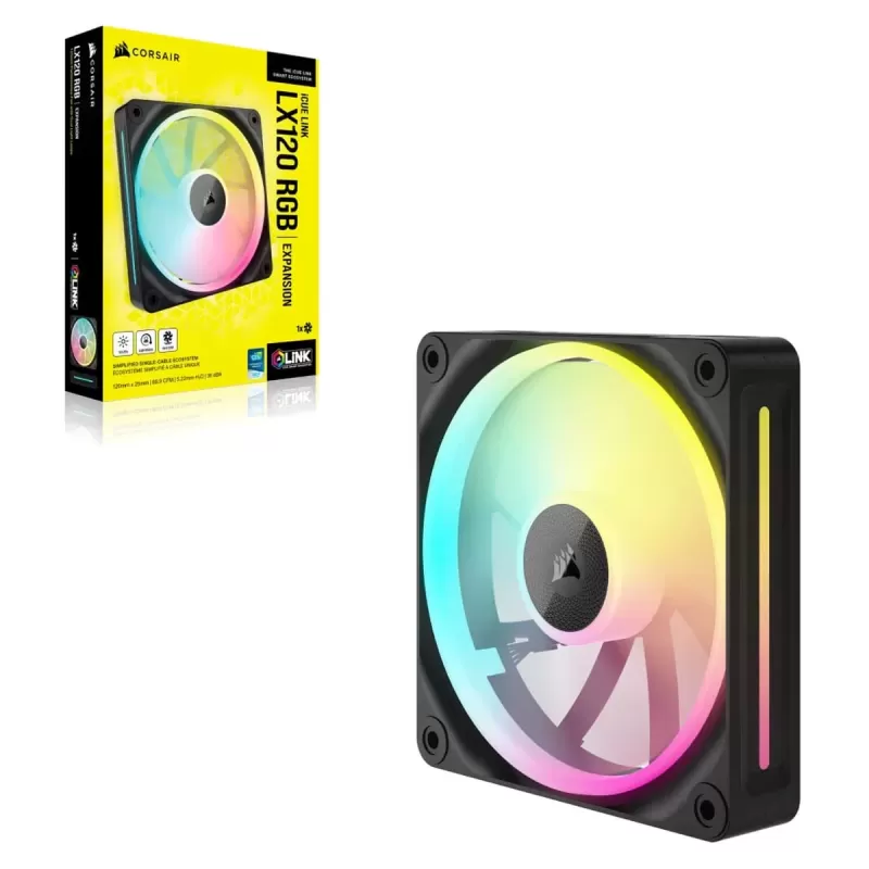 מאוורר למארז Corsair iCUE LINK LX120 RGB PWM 120mm Fan Expansion