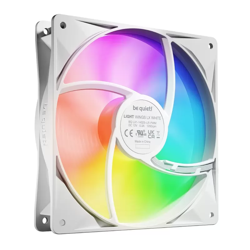 מאוורר למארז be quiet! Light Wings LX 140mm PWM לבן Triple-Pack