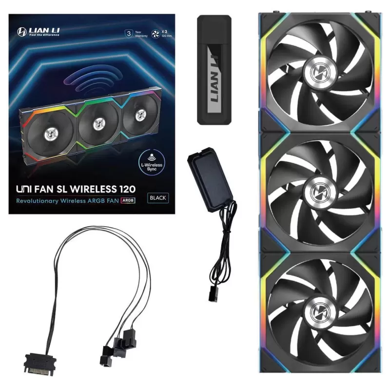 Kit 3 Fans LIAN-LI UNI SL Wireless 120mm 3xFans black