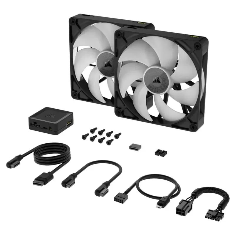 סט מאווררים Corsair iCUE LINK RX140 RGB 140mm PWM 2xFans Starter Kit שחור