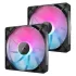 סט מאווררים Corsair iCUE LINK RX140 RGB 140mm PWM 2xFans Starter Kit שחור