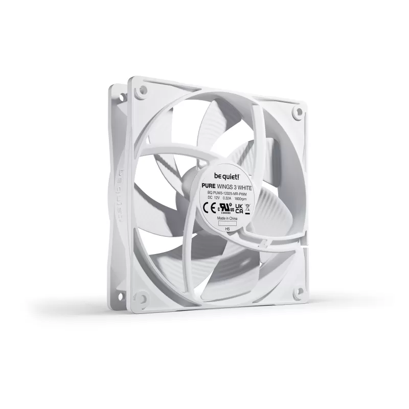 מאוורר למארז be quiet! Pure Wings 3 120mm PWM לבן מאוורר למארז be quiet! Pure Wings 3 120mm PWM לבן