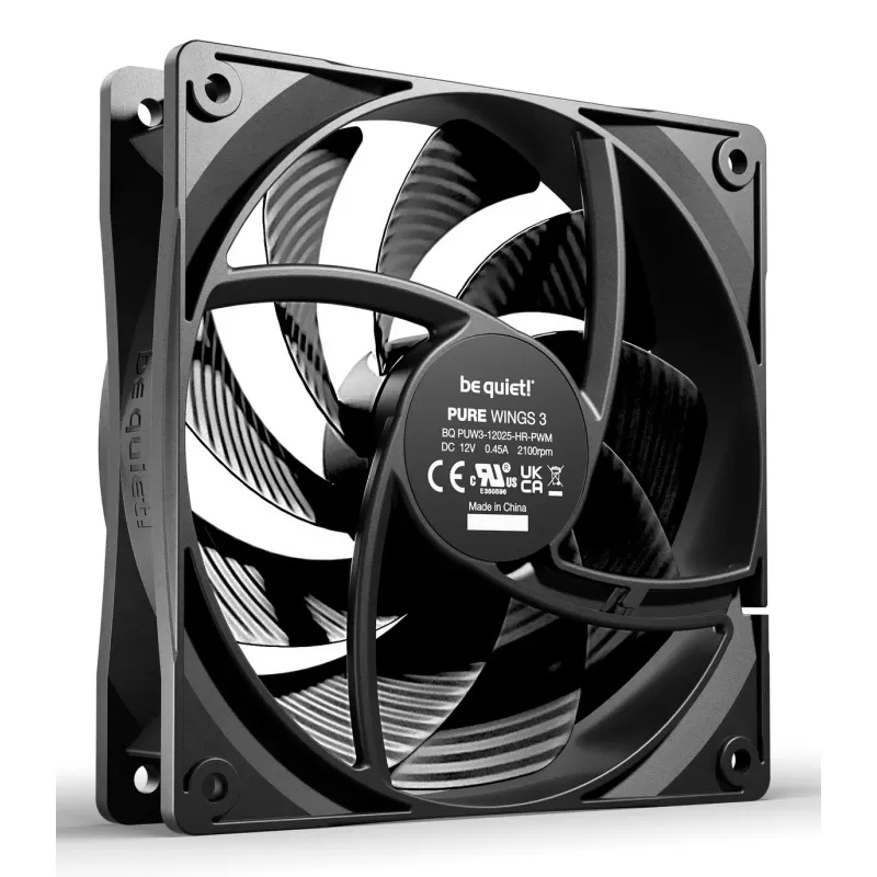 מאוורר למארז be quiet! Pure Wings 3 120mm PWM HS 3-Pack שחור