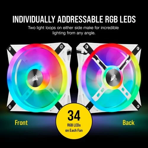 Kit 3 Fans Corsair iCUE QL120 RGB Lighting Node CORE 120mm