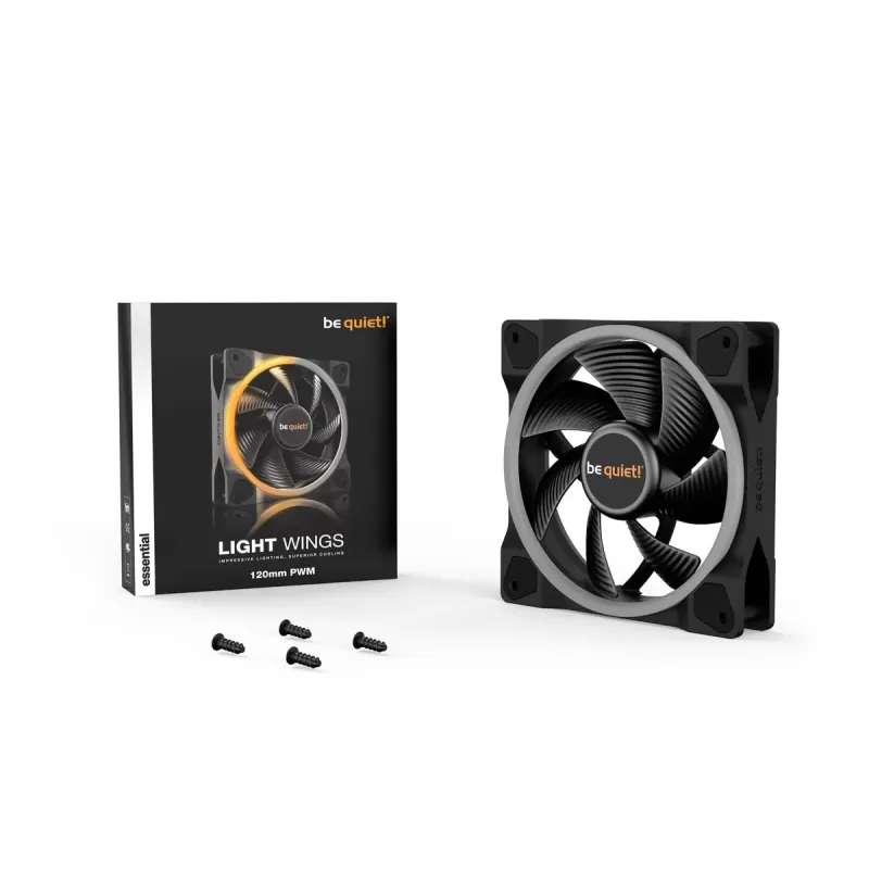 Вентилятор для Корпуса be quiet! LIGHT WINGS 120mm PWM Цвет:чёрный