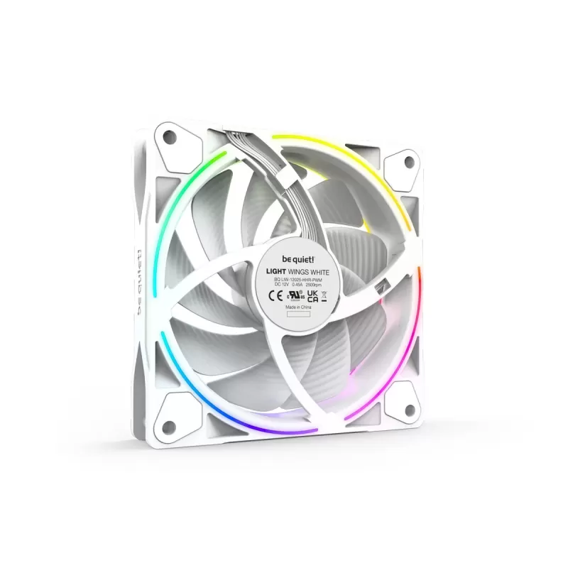 מאוורר למארז be quiet! LIGHT WINGS WHITE 120mm PWM high-speed Triple-Pack צבע
