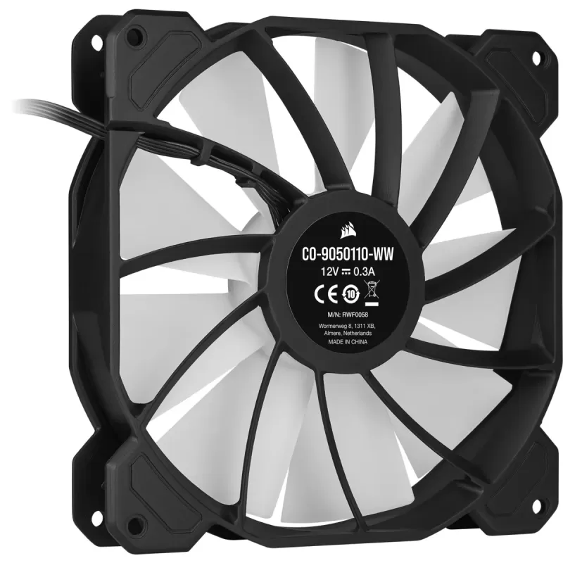מאוורר למארז Corsair iCUE SP140 RGB ELITE Performance 140mm PWM Fan - Single Pack צבע שחור