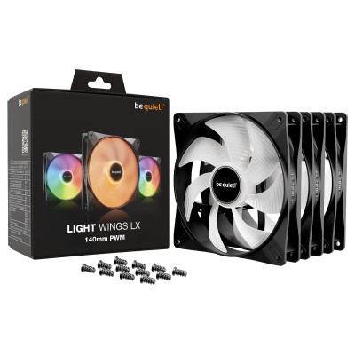Case Fan be quiet! Light Wings LX 140mm PWM Triple-Pack Case Fan be quiet! Light Wings LX 140mm PWM Triple-Pack
