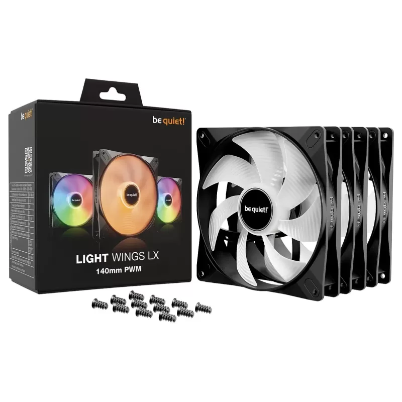 מאוורר למארז be quiet! Light Wings LX 140mm PWM Triple-Pack מאוורר למארז be quiet! Light Wings LX 140mm PWM Triple-Pack