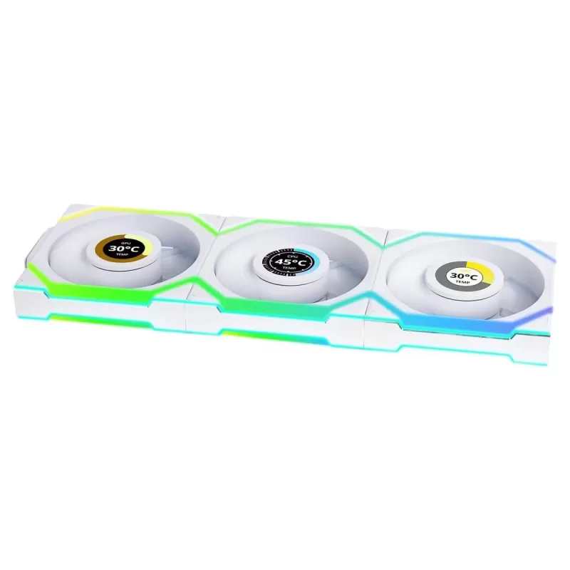 Case Fan LIAN-LI UNI SL Wireless LCD 120mm white 3xFans