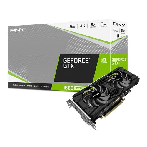 Video Card PNY GeForce GTX 1660 SUPER Dual Fan VCG16606SDFPPB