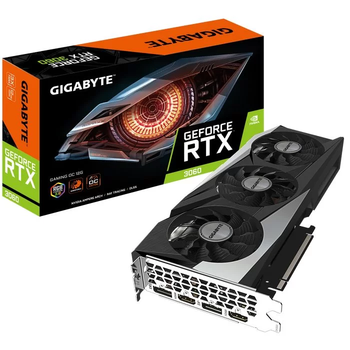 Video Card Gigabyte GeForce RTX 3060 GAMING OC 12G GV-N3060GAMING OC-12GD - official importer