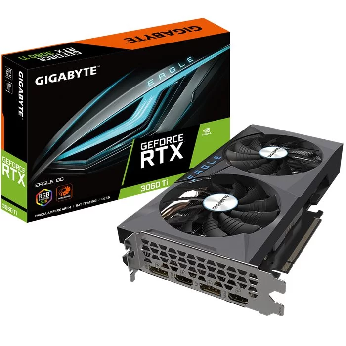Video Card Gigabyte GeForce RTX 3060 Ti EAGLE 8G LHR GV-N306TEAGLE-8GD (rev. 2.0)
