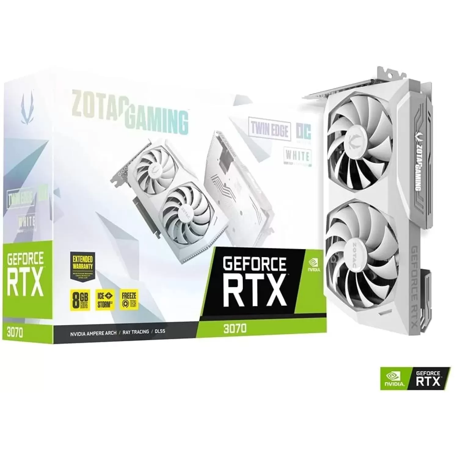 ВидеоКарта Zotac GAMING GeForce RTX 3070 Twin Edge OC White Edition LHR ZT-A30700J-10PLHR