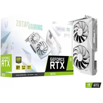 כרטיס מסך Zotac GAMING GeForce RTX 3070 Twin Edge OC White Edition LHR ZT-A30700J-10PLHR