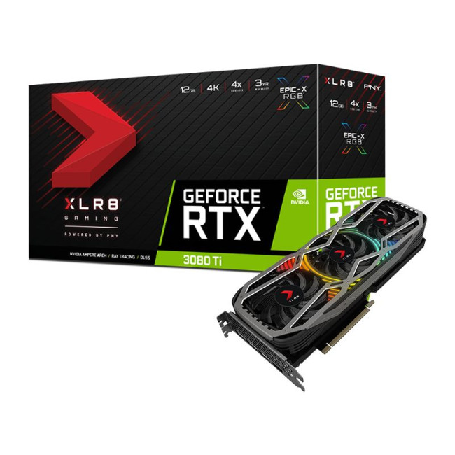 Video Card PNY GeForce RTX 3080 Ti 12GB XLR8 Gaming REVEL EPIC-X RGB Triple Fan