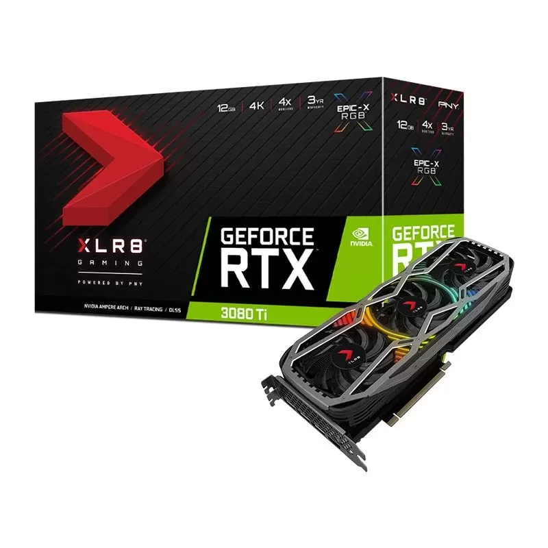 Video Card PNY GeForce RTX 3080 Ti 12GB XLR8 Gaming REVEL EPIC-X RGB Triple Fan LHR VCG3080T12TFXPPB