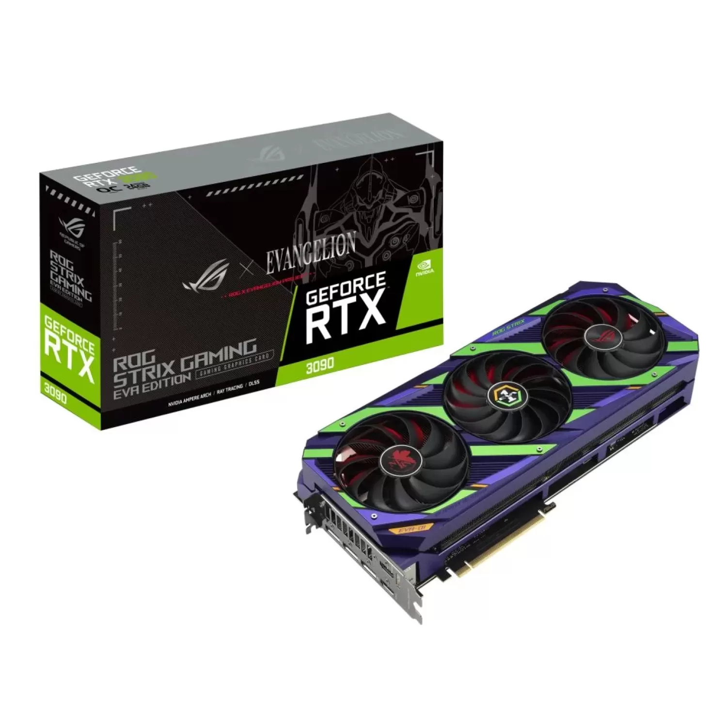 Video Card Asus ROG Strix GeForce RTX 3090 24GB GDDR6X OC EVA Edition ROG-STRIX-RTX3090-O24G-EVA