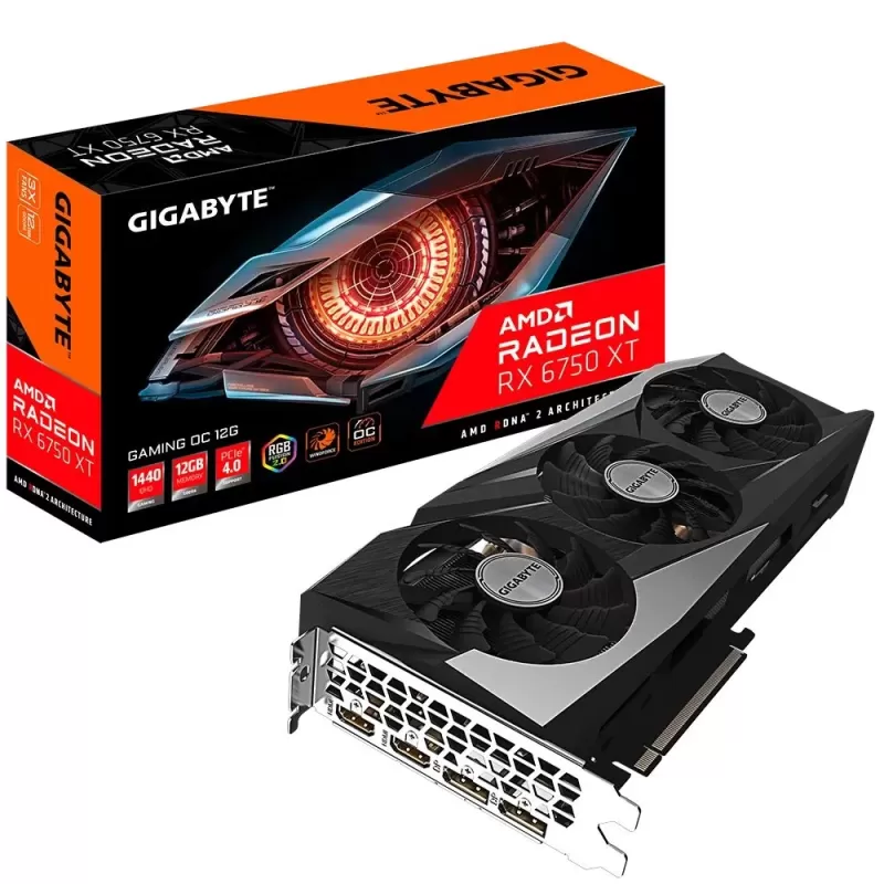 Video Card Gigabyte Radeon RX 6750 XT GAMING OC 12G GV-R675XTGAMING OC-12GD - official importer Video Card Gigabyte Radeon RX 6750 XT GAMING OC 12G GV-R675XTGAMING OC-12GD - official importer