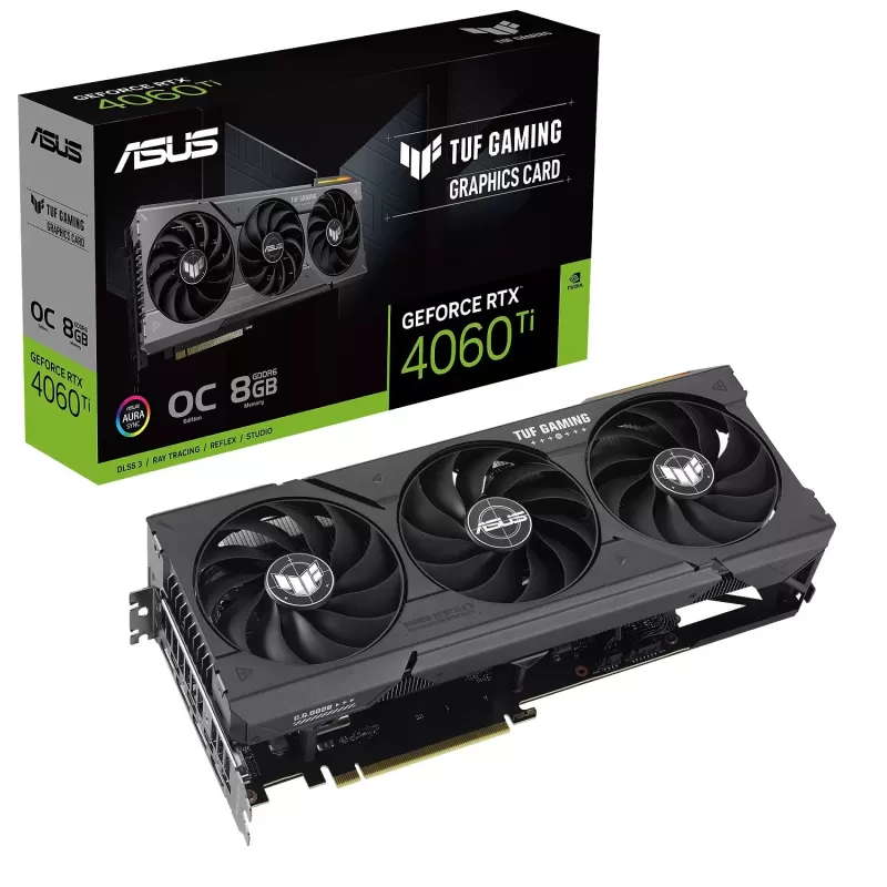 כרטיס מסך Asus TUF Gaming GeForce RTX 4060 Ti 8GB GDDR6 OC Edition 90YV0J50-M0NA00