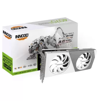 Video Card Inno3D GeForce RTX 4070 Ti SUPER TWIN X2 OC WHITE N407TS2-166XX-186156W
