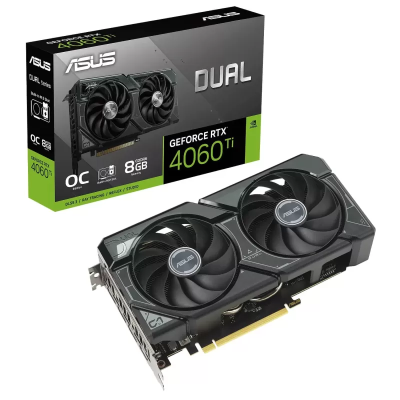 כרטיס מסך Asus Dual RTX 4060Ti SSD OC Edition 8GB GDDR6 90YV0JS0-M0NA00 כרטיס מסך Asus Dual RTX 4060Ti SSD OC Edition 8GB GDDR6 90YV0JS0-M0NA00
