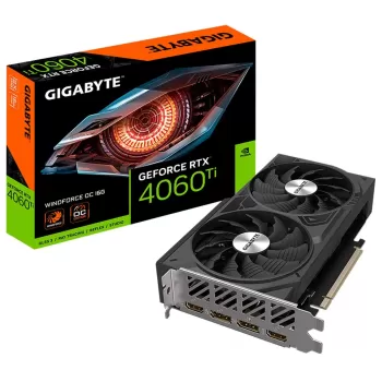 כרטיס מסך Gigabyte RTX 4060 Ti WINDFORCE OC 16G N406TWF2OC16GD - יבואן רשמי