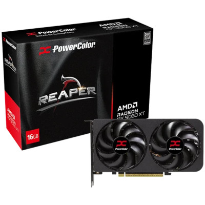 Video Card PowerColor Reaper RX 9060 XT 16GB GDDR6 RX9060XT16G-A Video Card PowerColor Reaper RX 9060 XT 16GB GDDR6 RX9060XT16G-A