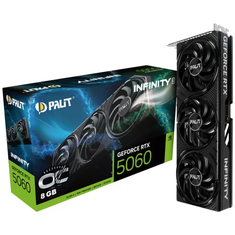 כרטיס מסך Palit GeForce RTX 5060 Infinity 3 OC 8GB NE75060T19P1-GB2063S