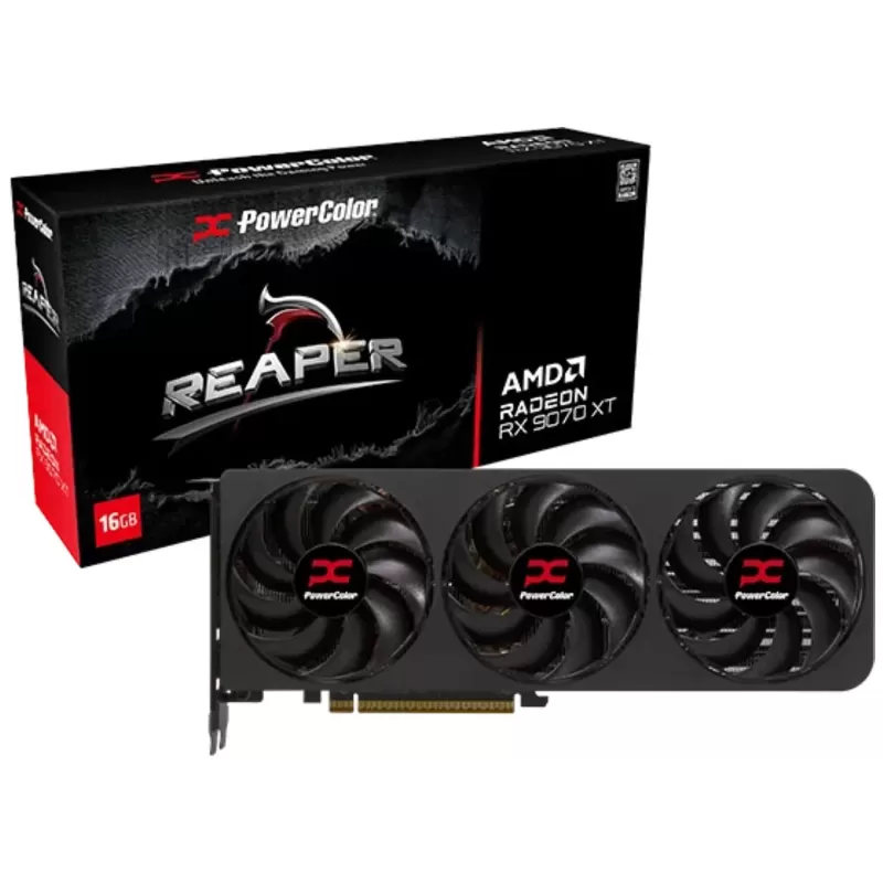 כרטיס מסך PowerColor Reaper RX 9070 XT 16GB GDDR6 RX9070XT16G-A כרטיס מסך PowerColor Reaper RX 9070 XT 16GB GDDR6 RX9070XT16G-A
